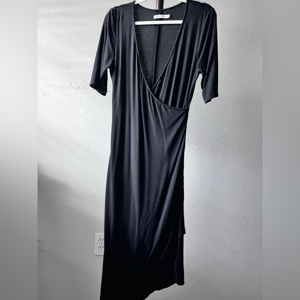 JustFab Black Asymmetrical Dress